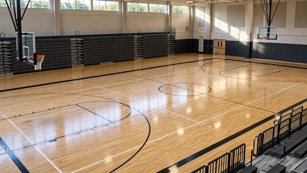 Choisir le revêtement idéal pour un gymnase de basket indoor